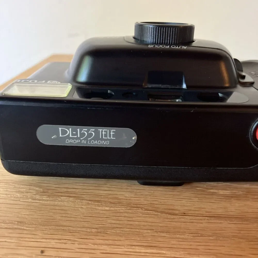 Fuji DL-155 TELE Drop in Loading 35mm Camera Japan Works